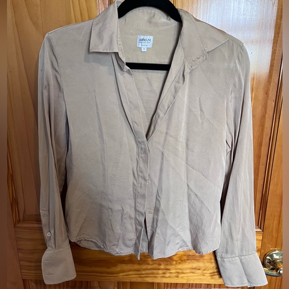 Vintage silk Armani blouse, size 6/S - Picture 3 of 3